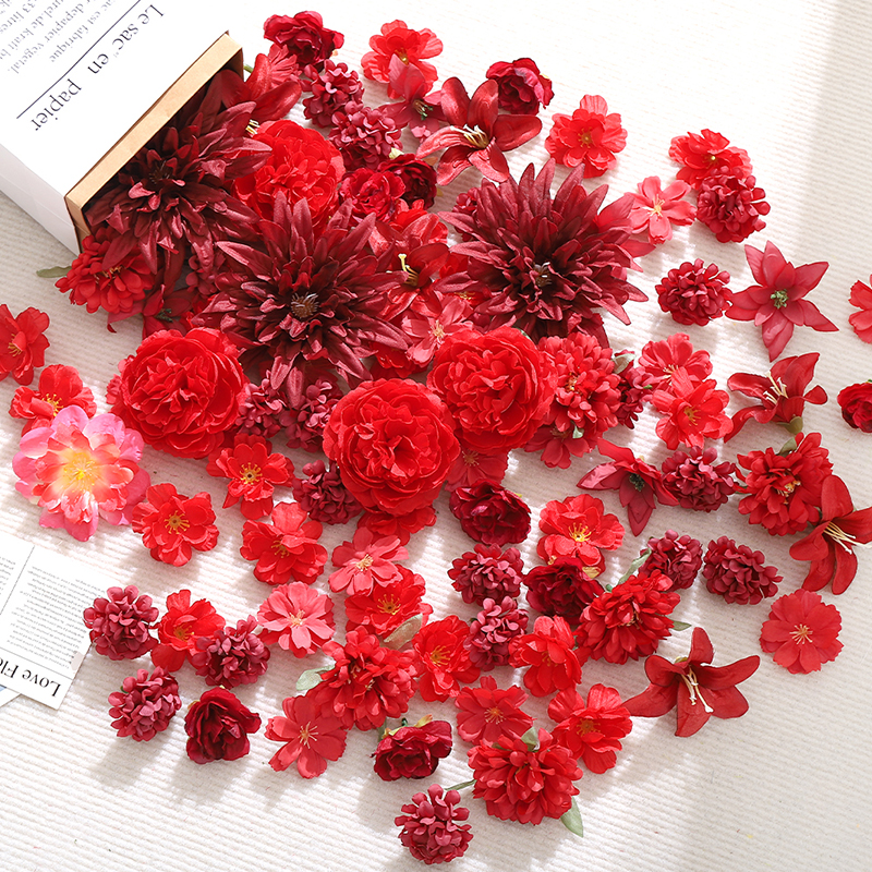 20Pcs Red Artificial Flowers H - Christmas Wreath Fake บทวิจารณ์และราคา