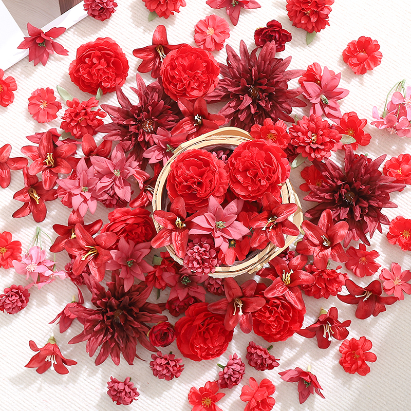 20Pcs Red Artificial Flowers H - Christmas Wreath Fake บทวิจารณ์และราคา