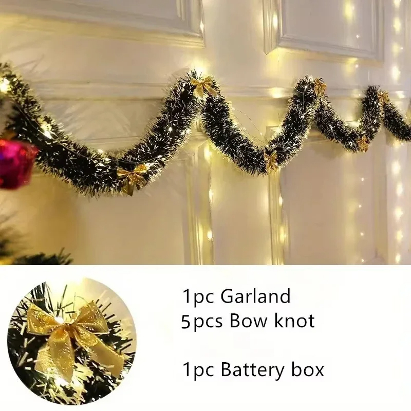 Christmas Tinsel Garland Artif - Tinsel Garland Decoration บทวิจารณ์และราคา