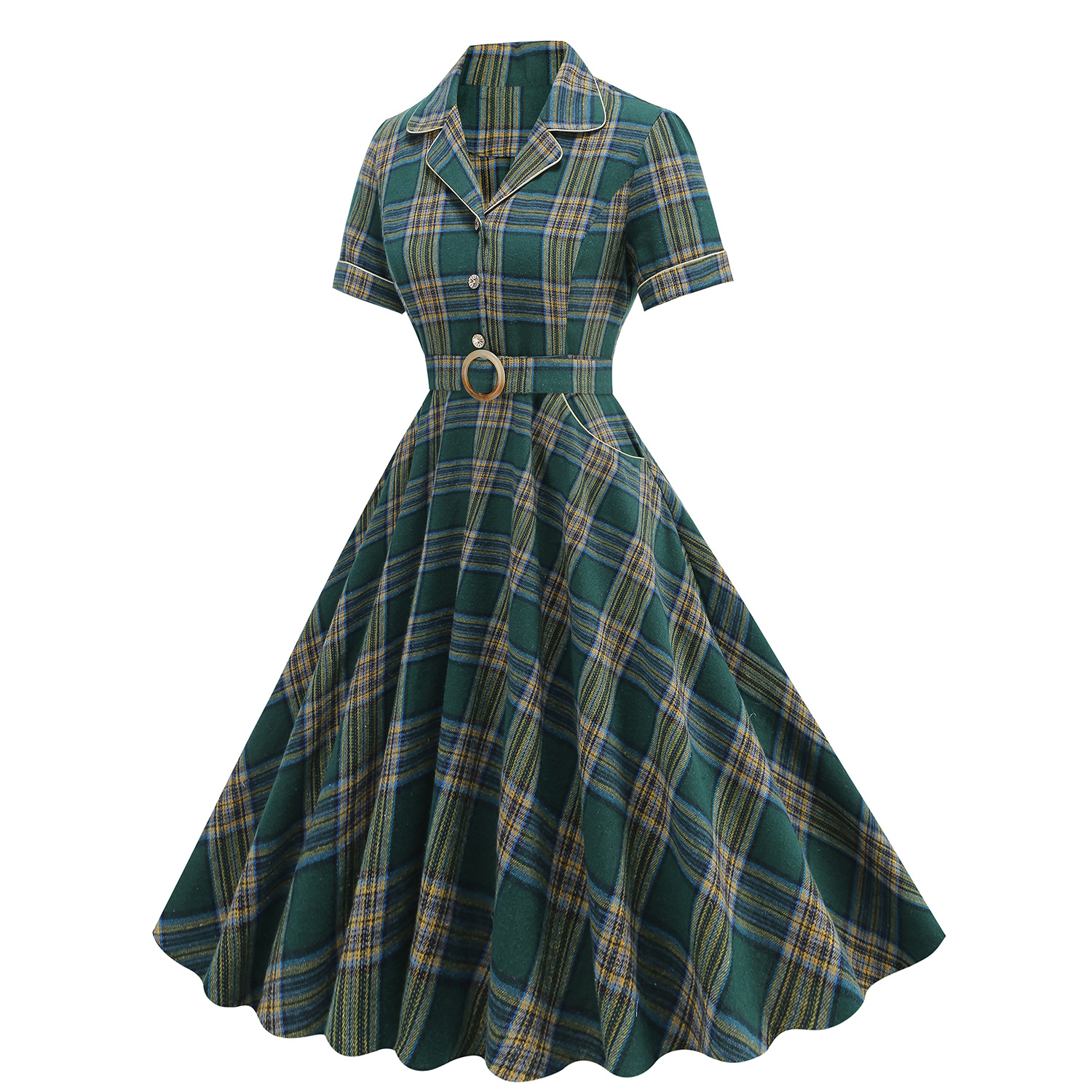 1950s Vintage Plaid Notched Co - Christmas Throw Blanket บทวิจารณ์และราคา