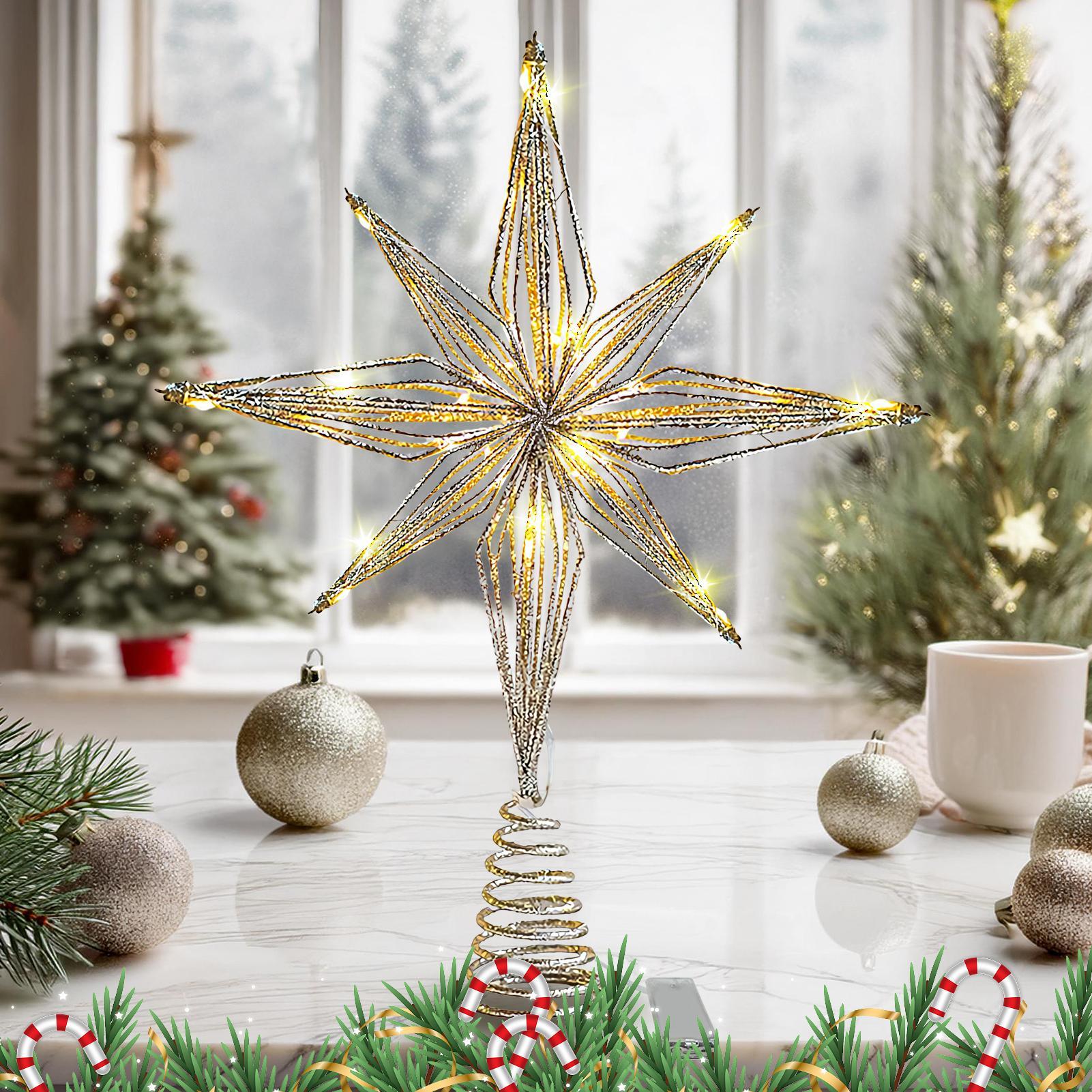 Christmas Tree Topper 3D Star  - Star Tree Topper บทวิจารณ์และราคา