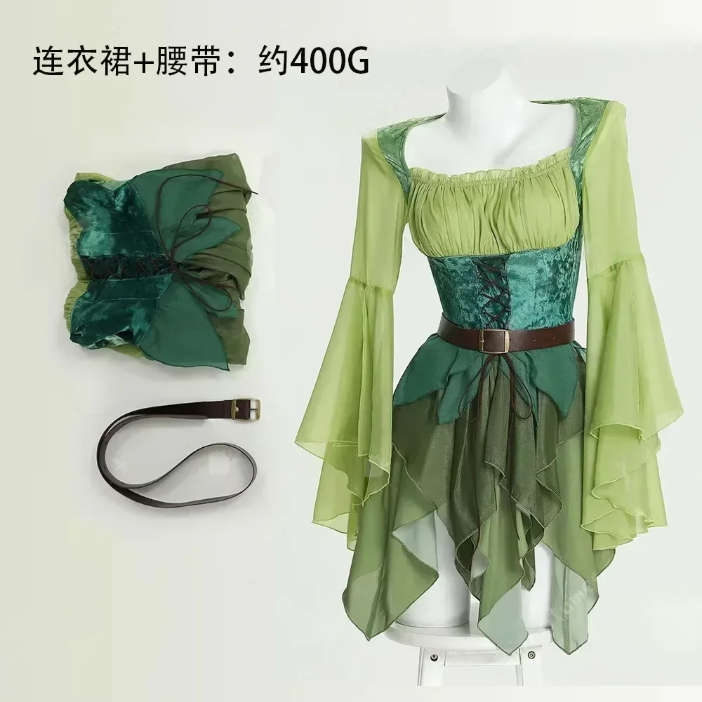 Women's Elf Medieval Green Fai - Elf Costume Christmas บทวิจารณ์และราคา