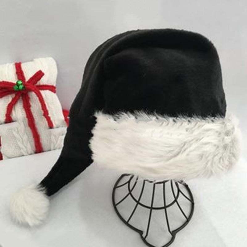 Christmas Santa Hat Black Long - Santa Hat Plush บทวิจารณ์และราคา