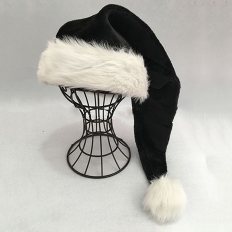Christmas Santa Hat Black Long - Santa Hat Plush บทวิจารณ์และราคา