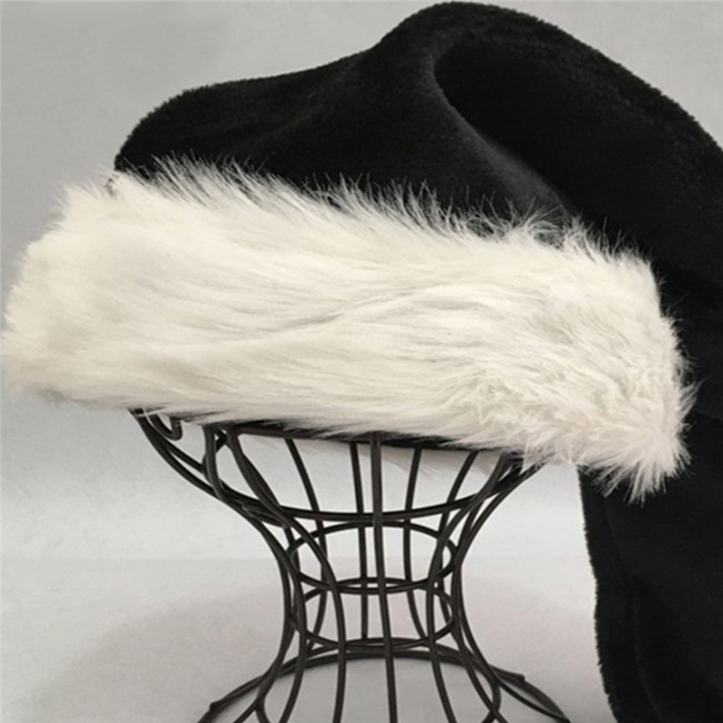 Christmas Santa Hat Black Long - Santa Hat Plush บทวิจารณ์และราคา