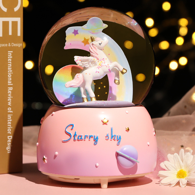 New Crystal Ball Music Box Gir - Snow Globe Musical บทวิจารณ์และราคา