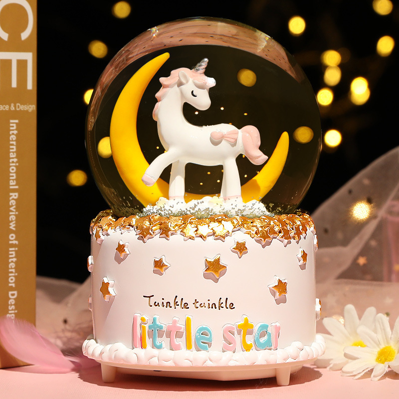 New Crystal Ball Music Box Gir - Snow Globe Musical บทวิจารณ์และราคา