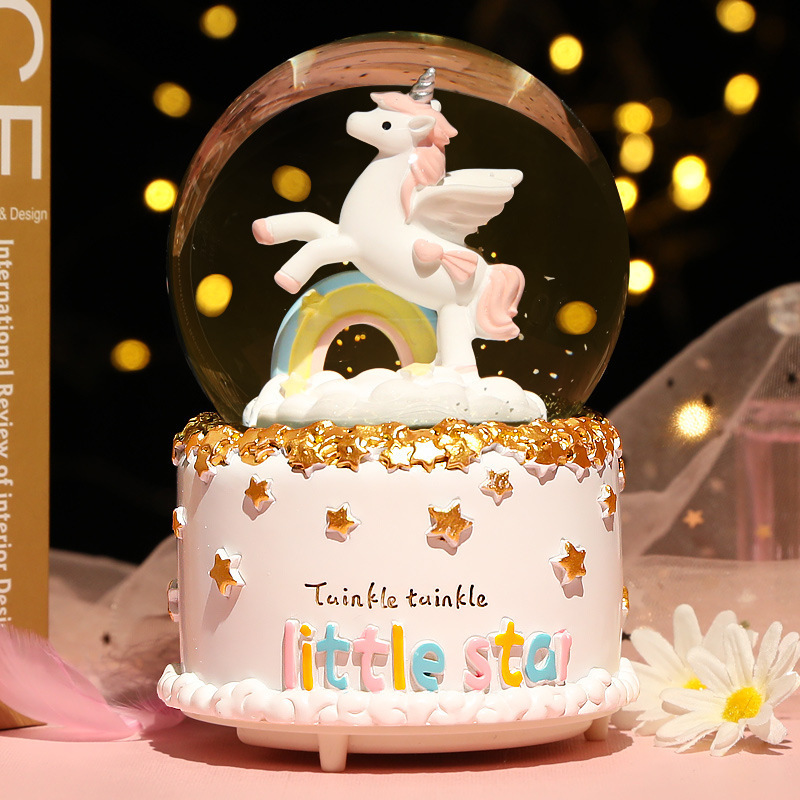 New Crystal Ball Music Box Gir - Snow Globe Musical บทวิจารณ์และราคา