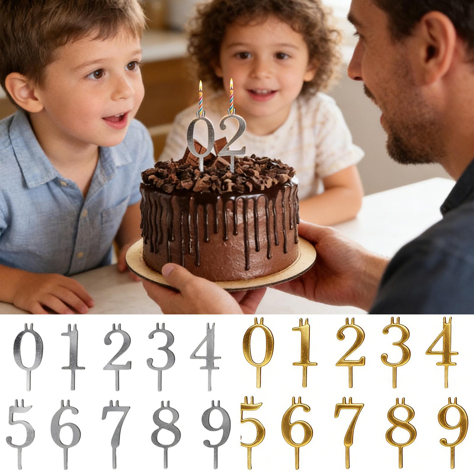 10pcs 0-9 Number Cake Toppers  - Holiday Candle Set บทวิจารณ์และราคา