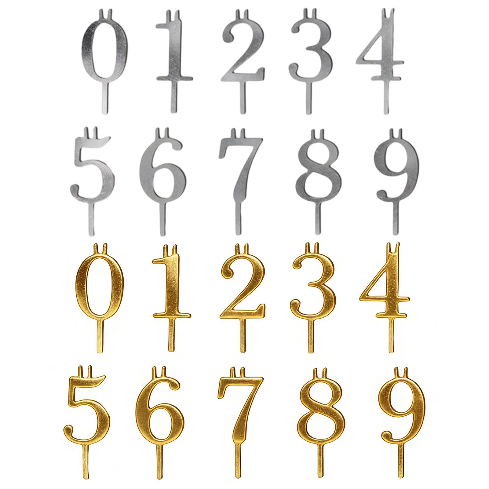 10pcs 0-9 Number Cake Toppers  - Holiday Candle Set บทวิจารณ์และราคา